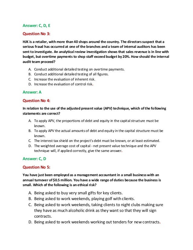cima past papers